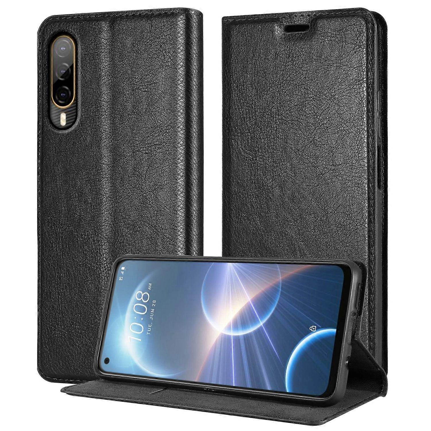 HTC Desire 22 PRO ケース - スタンド機能とカードスロット付き保護ケース