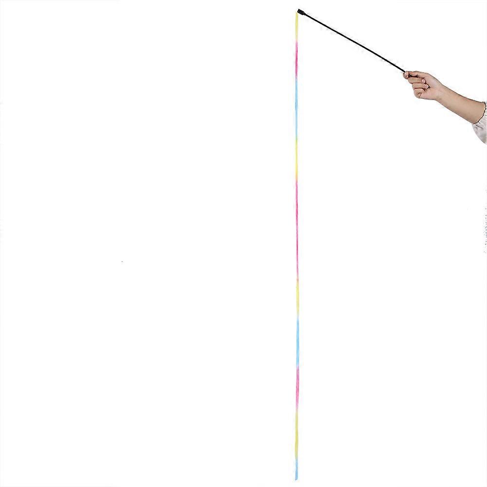Funny Cat Teaser Toy 48cm Rainbow Rod Interactive Play Stick