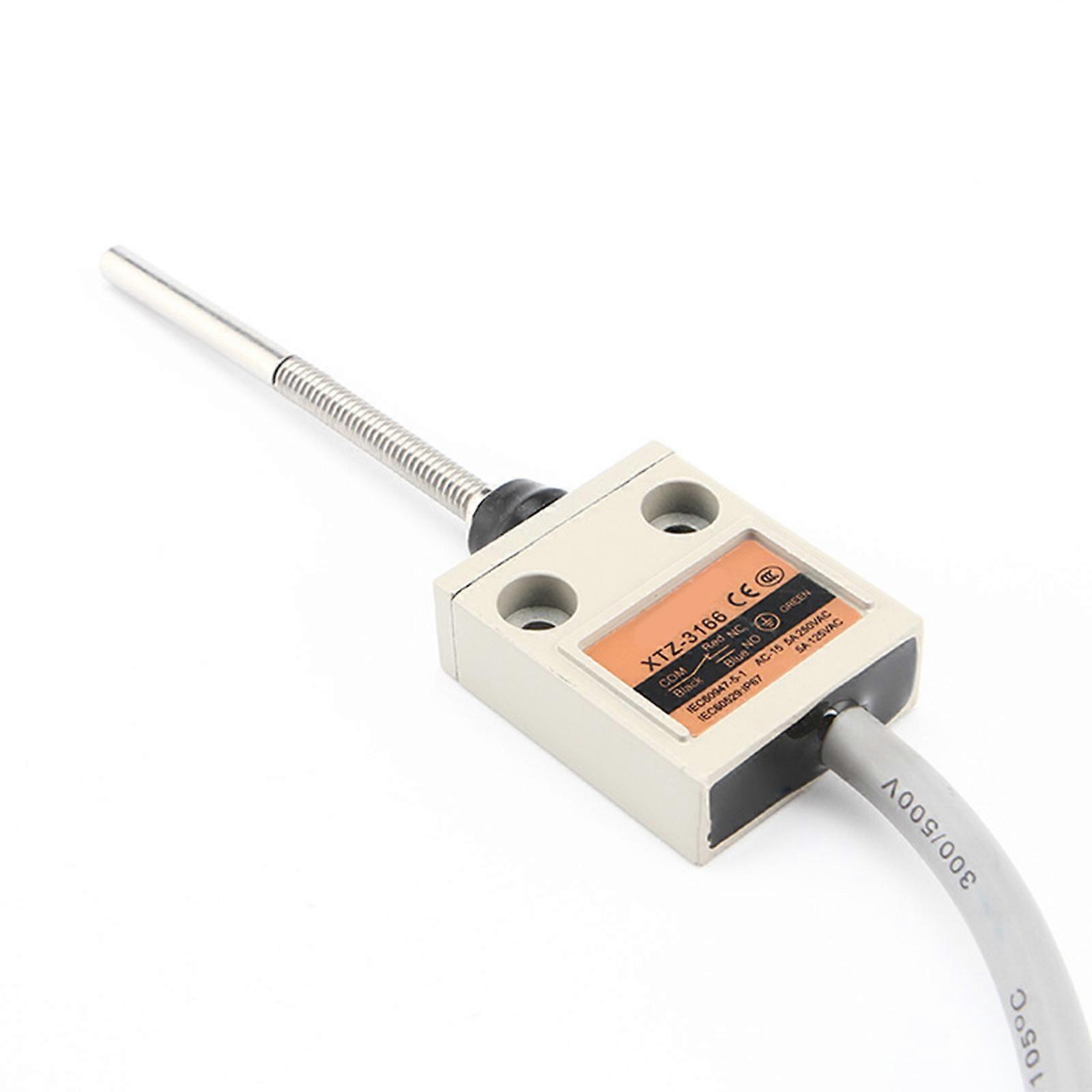 High Sensitive Roller Lever Plunger Limit Switches Spring Sensing Limiting Travel Switches with 300cm Cable Easy to Use Multicolor
