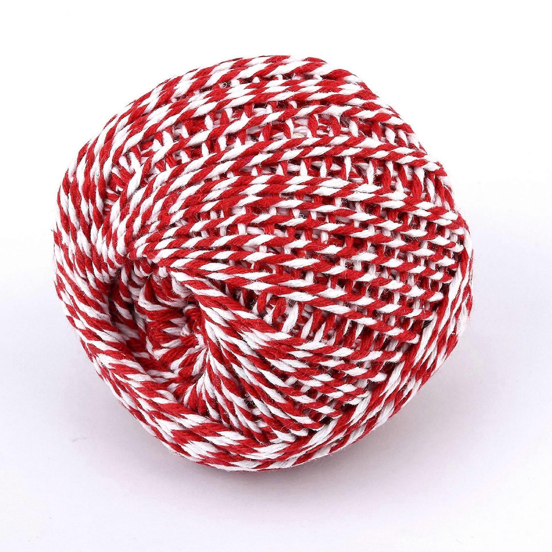 Cotton Bakers Twine For Crafts And Gift Packaging, Two Color String, Rustic Handmade Rope Red And White