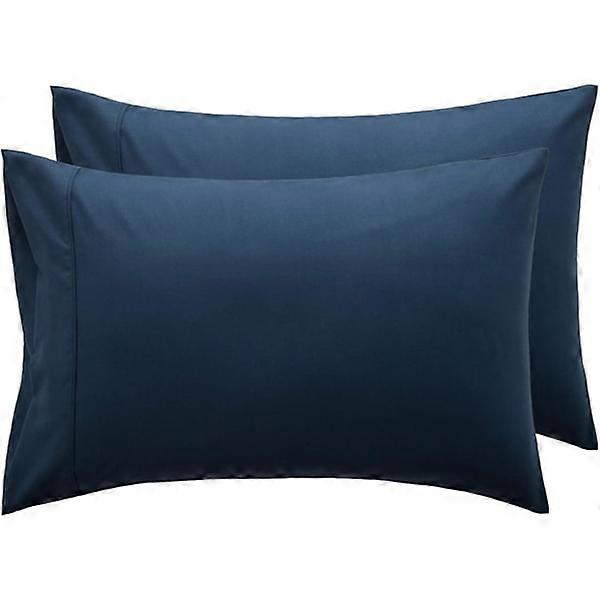 Pillowcases 2-pack Navy Blue - Brushed Polyester Microfiber Pillowcases with Envelope Closure, 50 x 75 cm
