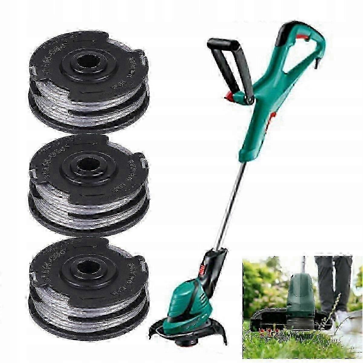 For Parkside Trimmers Set of 3 Replacement Spools with 4 Meter Cutting Line for Professional Grass Trimming and Lawn Maintenance