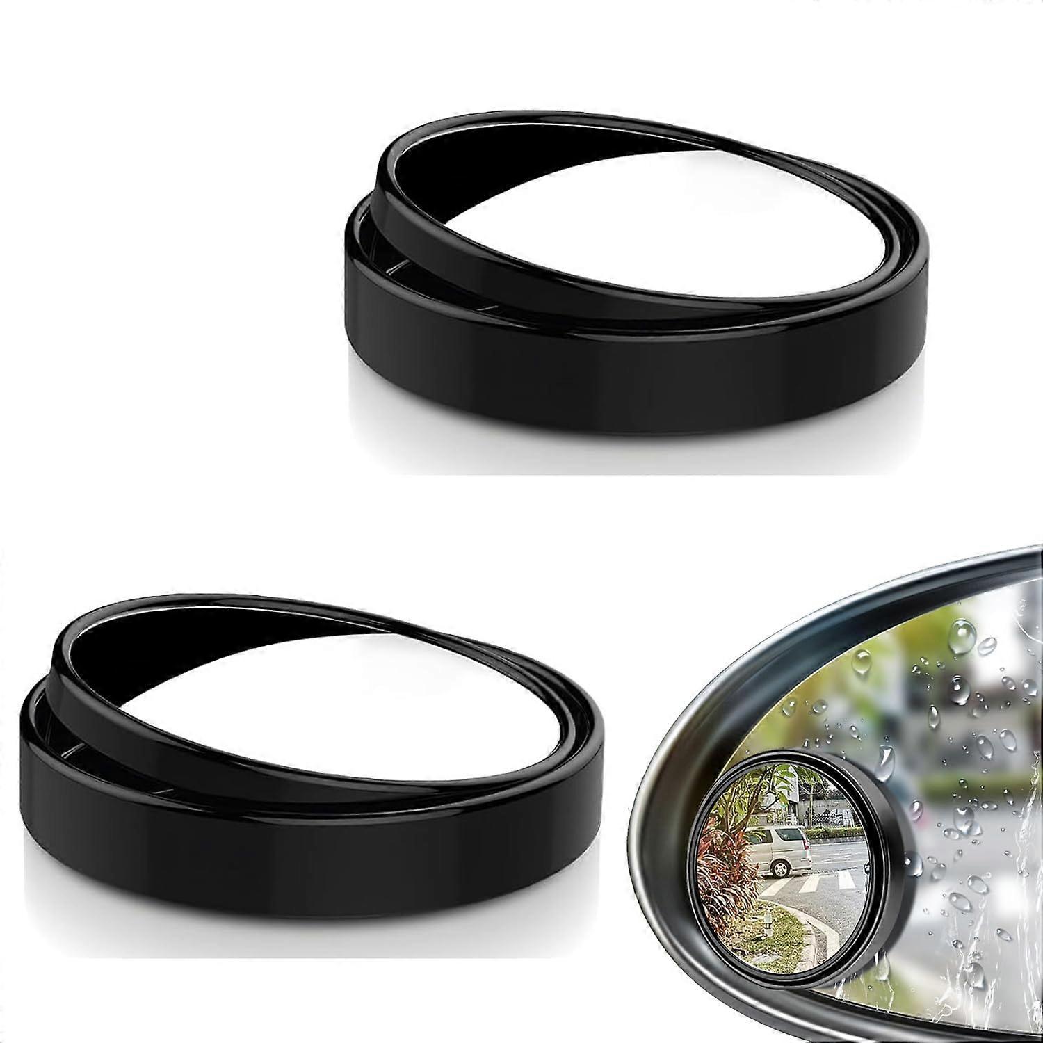 2-Piece Adjustable Blind Spot Mirrors for Cars, 360° Rotatable Convex Side Mirrors, Enhanced Vehicle Safety and Visibility