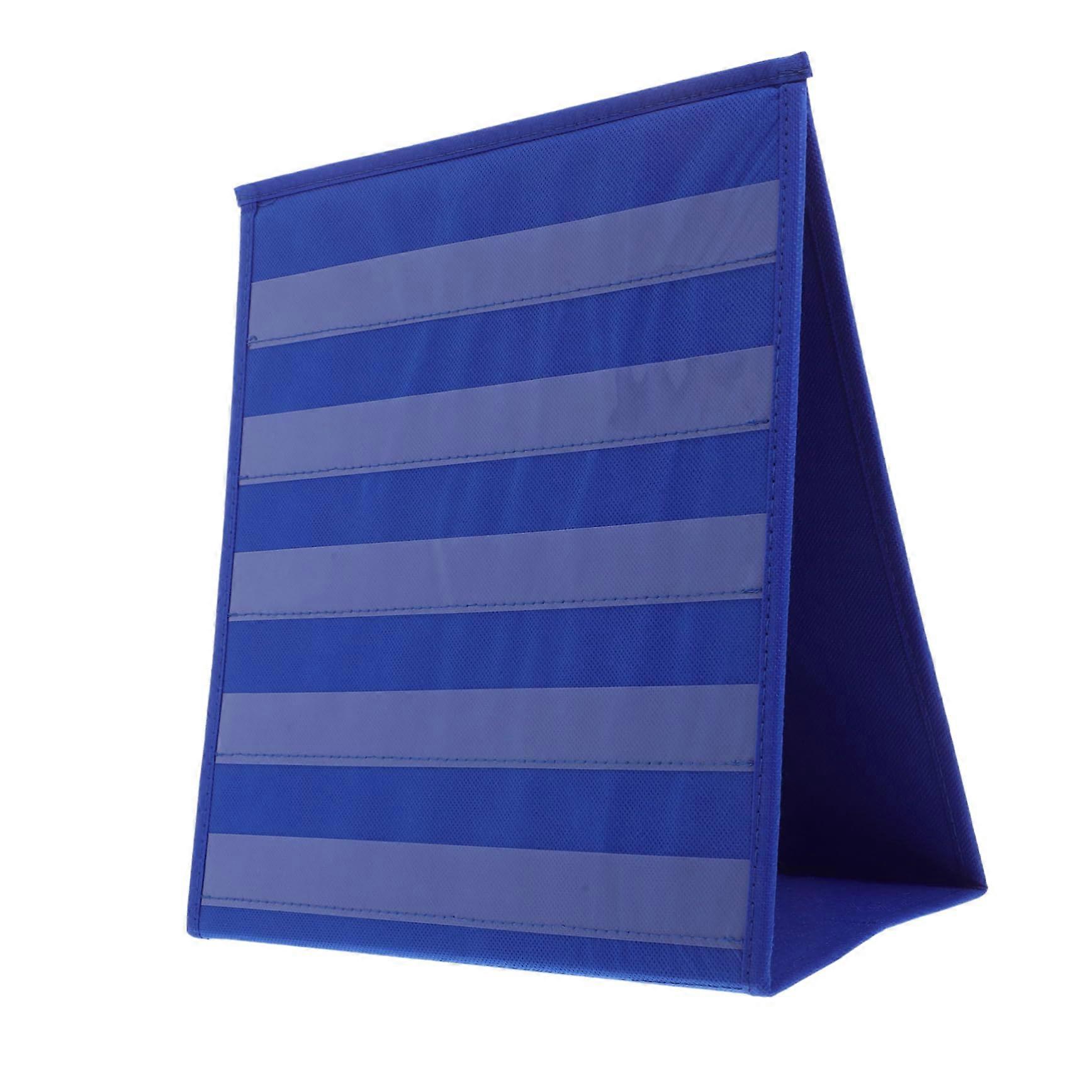 Tabletop Pocket Chart Stand, DoubleSided Card Display, Adjustable Pockets, Stable Triangular Base, Desk Organizer