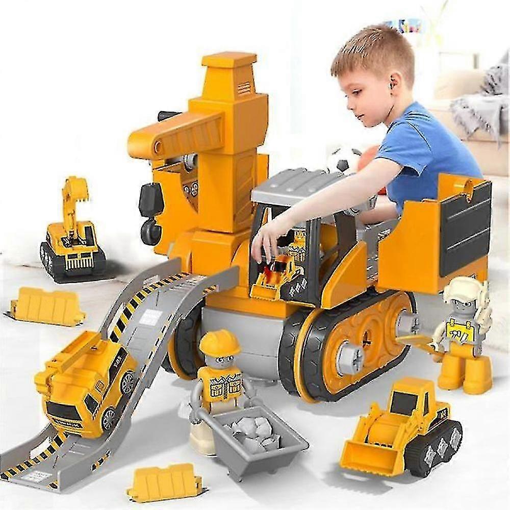 4 In 1 Construction Vehicle Toy, Truck Toy Diy Assemble Kit, With E...