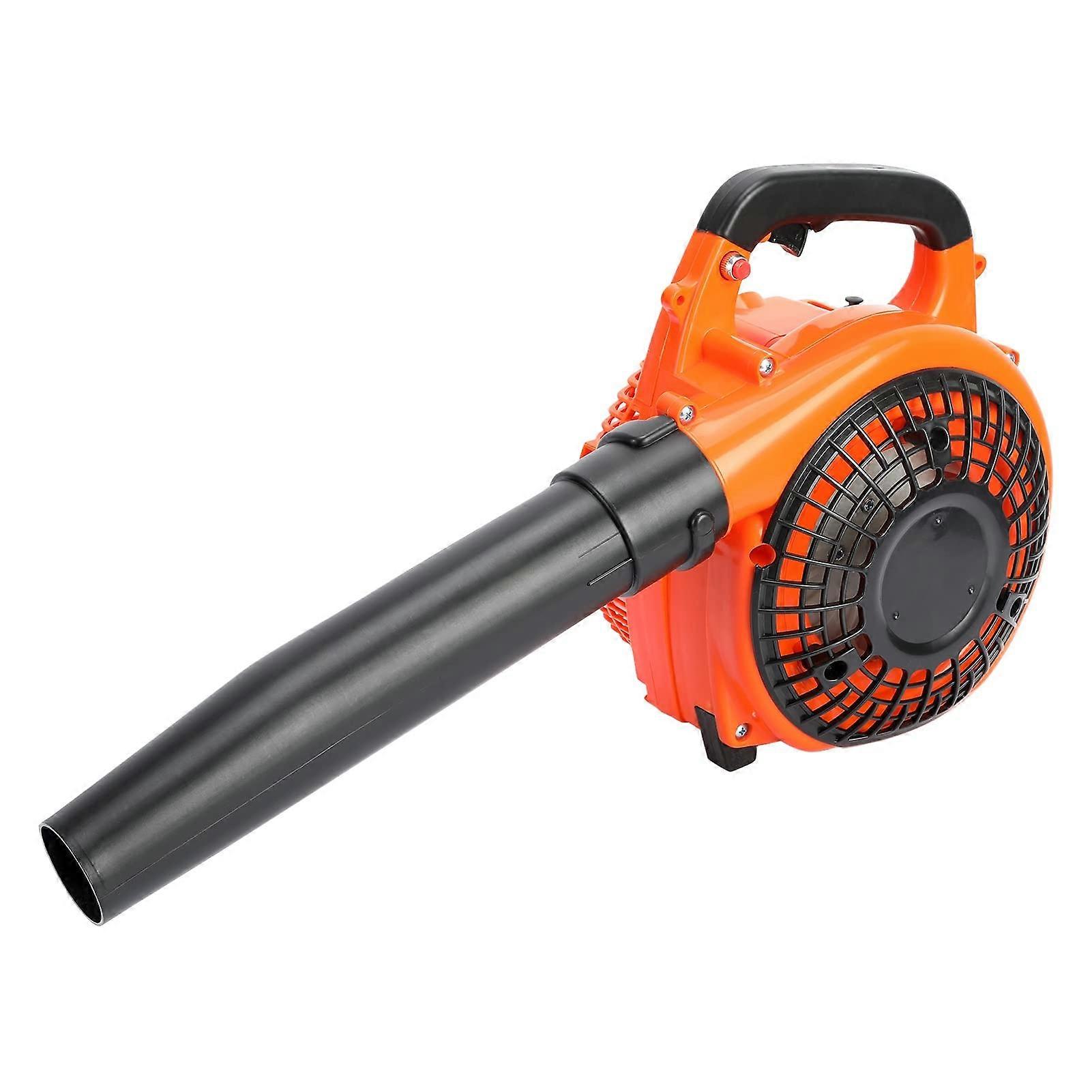 26cc Petrol Leaf Blower Gas Powered Handheld With Adjustable Shoulder Strap Orange For Patio Lawn Garden Yard Cleaning