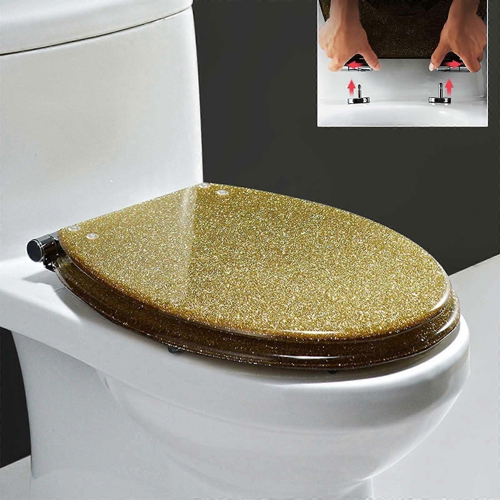 Toilet Seat SoftClose With Quick Release 360Degree Adjustable Hinges Oval Design Easy Install NonSlip Universal Fit