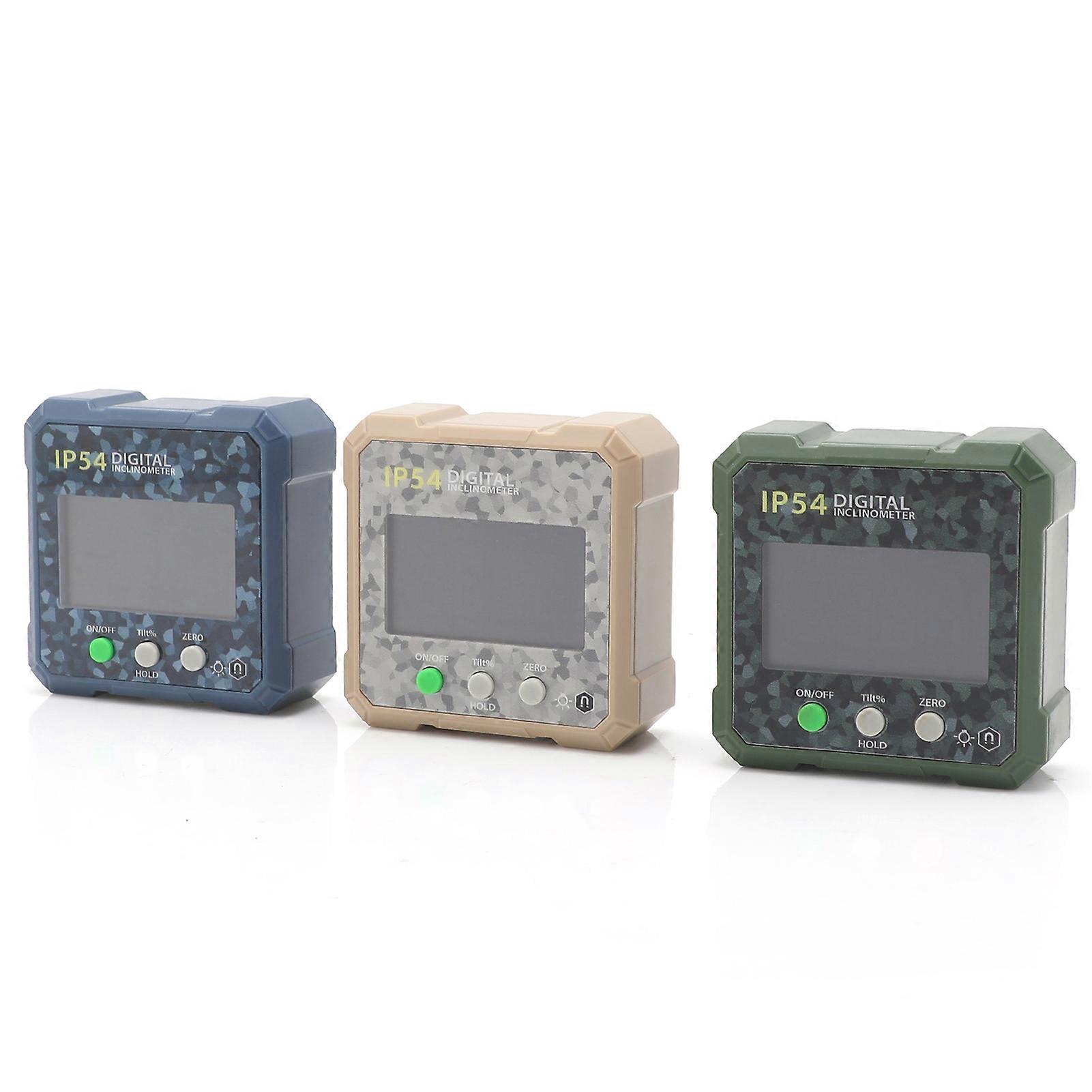 Digital Angle Finder 5.7x5.7cm LCD Gauge Camouflage Yellow