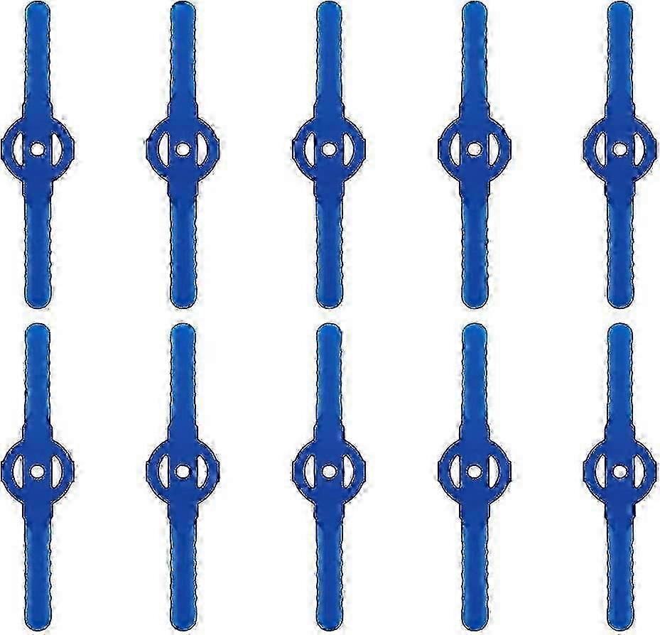 10pcs Plastic Edger Blade for Cordless Grass Trimmer Tool Set (Blue)