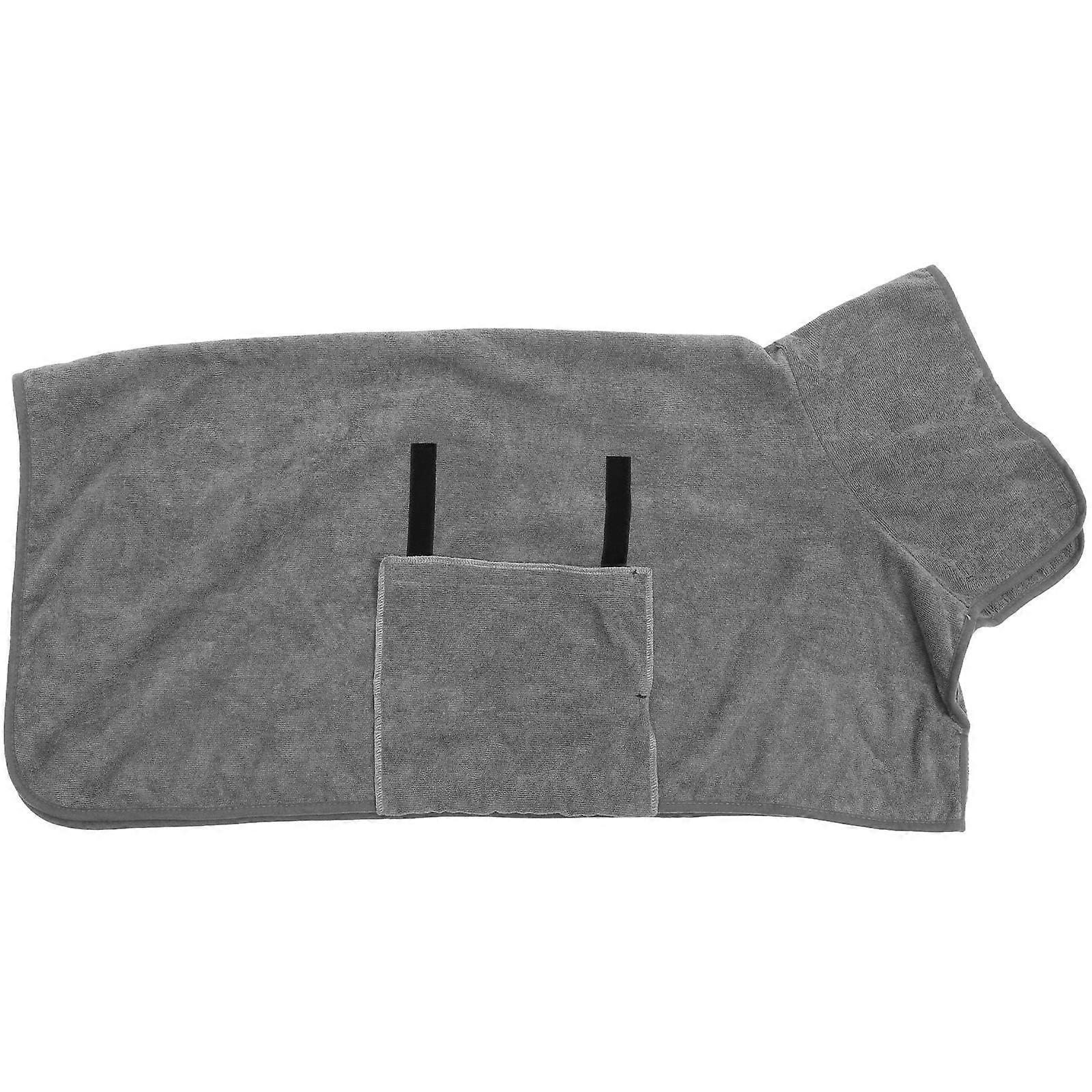 Quick-Drying Dog Bath Robe For Pet Owners In XL Size Grey With Super Absorbent Function 1Pcs