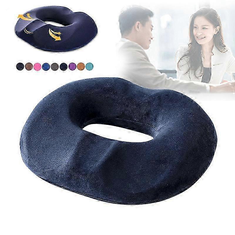 Coccyx Pain Relief Memory Foam Ring Chair Cushion for Hemorrhoids Relief with Hollow Ring Design