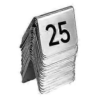 25PCS Restaurant Bar Place Table Marker Tabletop Number Sign Stackable Table Number Cards -Sid