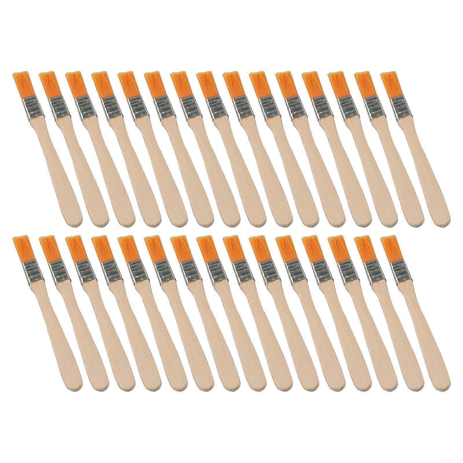 30 Piece Cleaning Brush Set With Wooden Handles For Painting DIY Projects Assorted Sizes