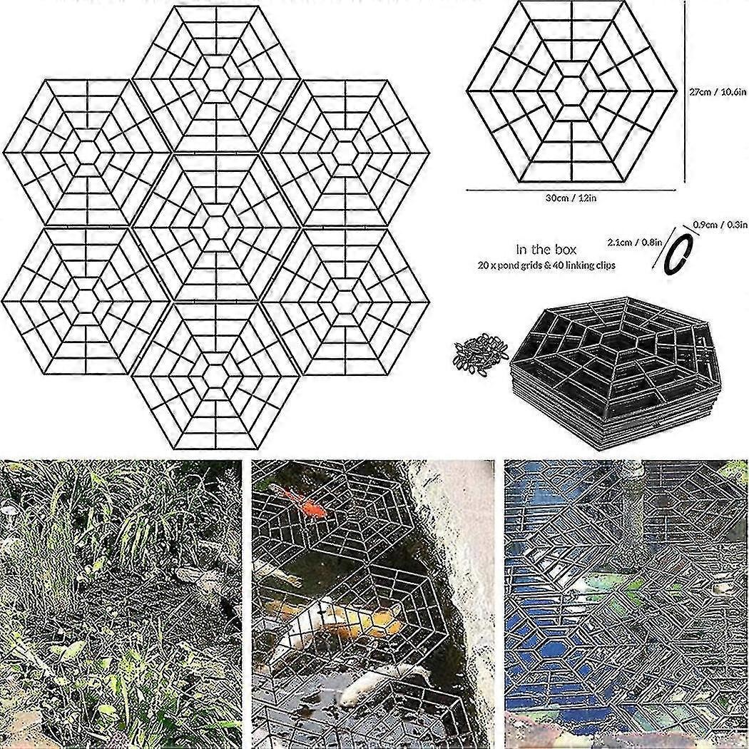 20 Pack Plastic Pond Guard Netting to Protect Against Herons Raccoons