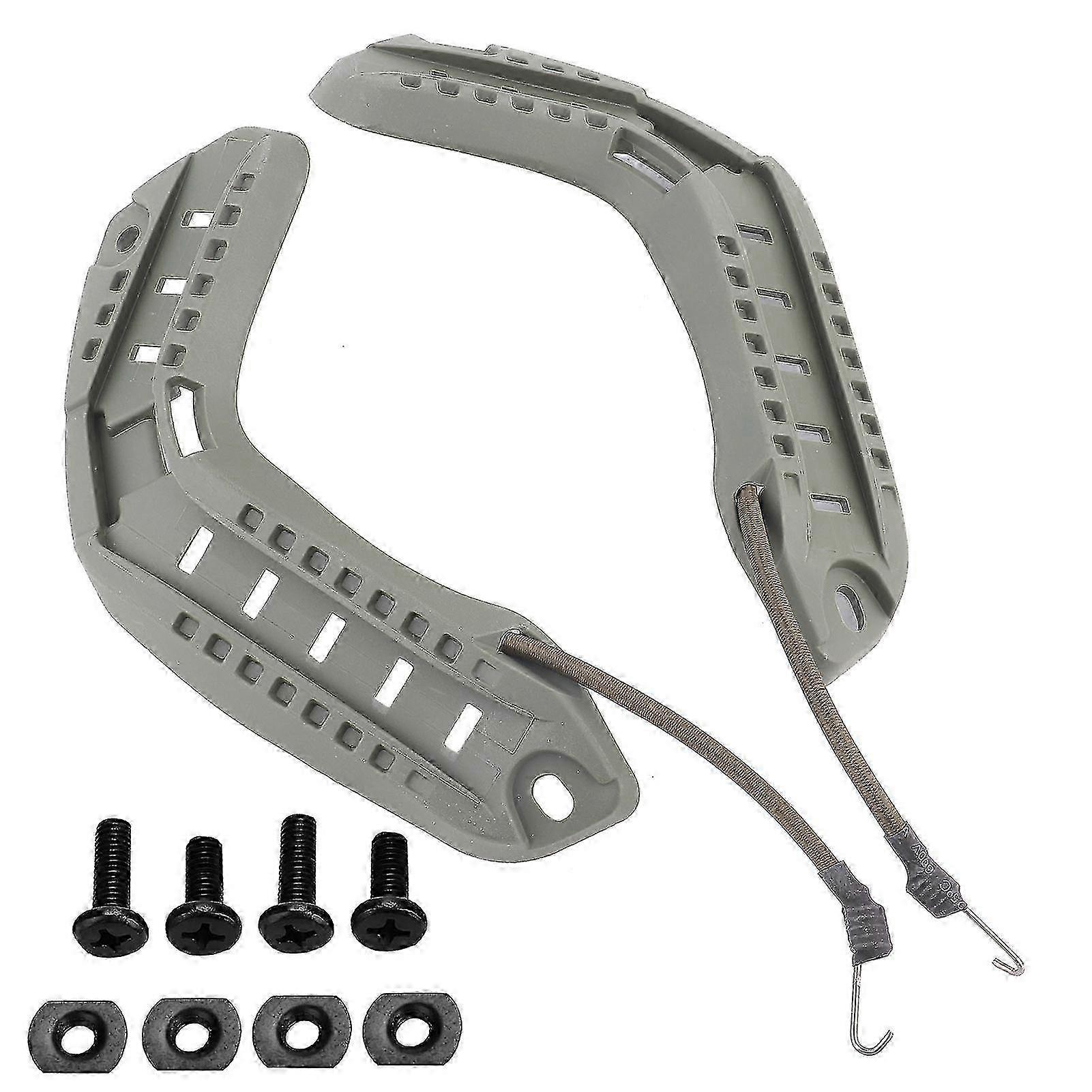 Tactical Military Helmet Side Rails with Lanyard Mounting Screws Green Accessories for Combat Helmets