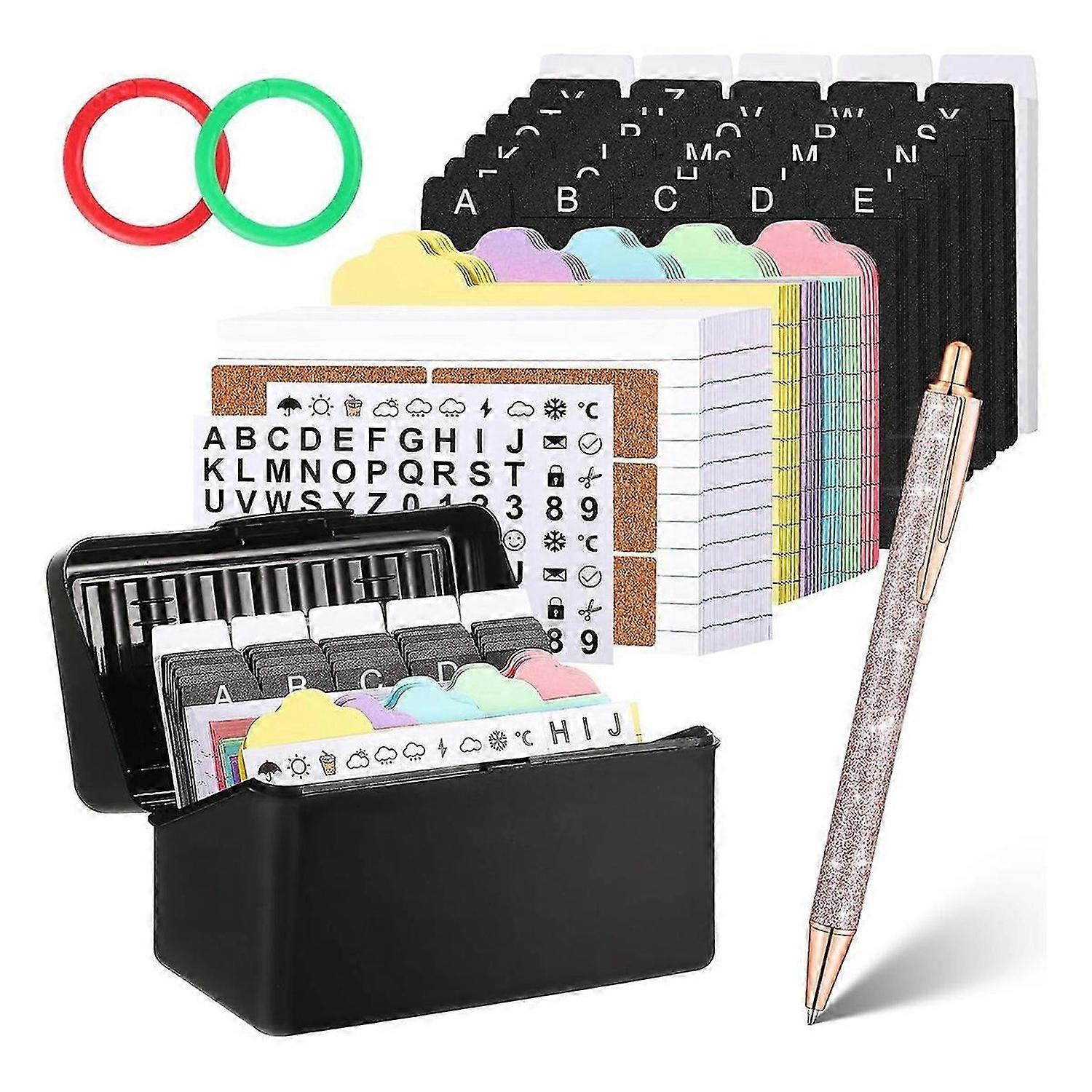 Index Card Holder with Lock, Index Card Box