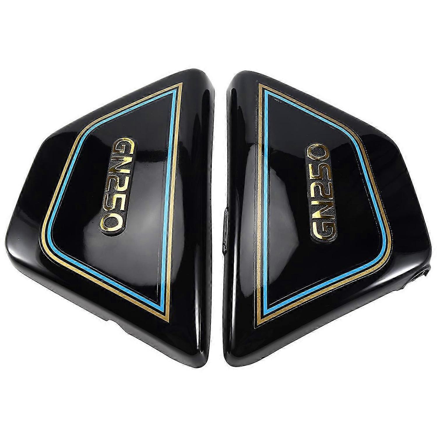 1 Pair Right & Left Frame Covers Panels For Motorcycle Black