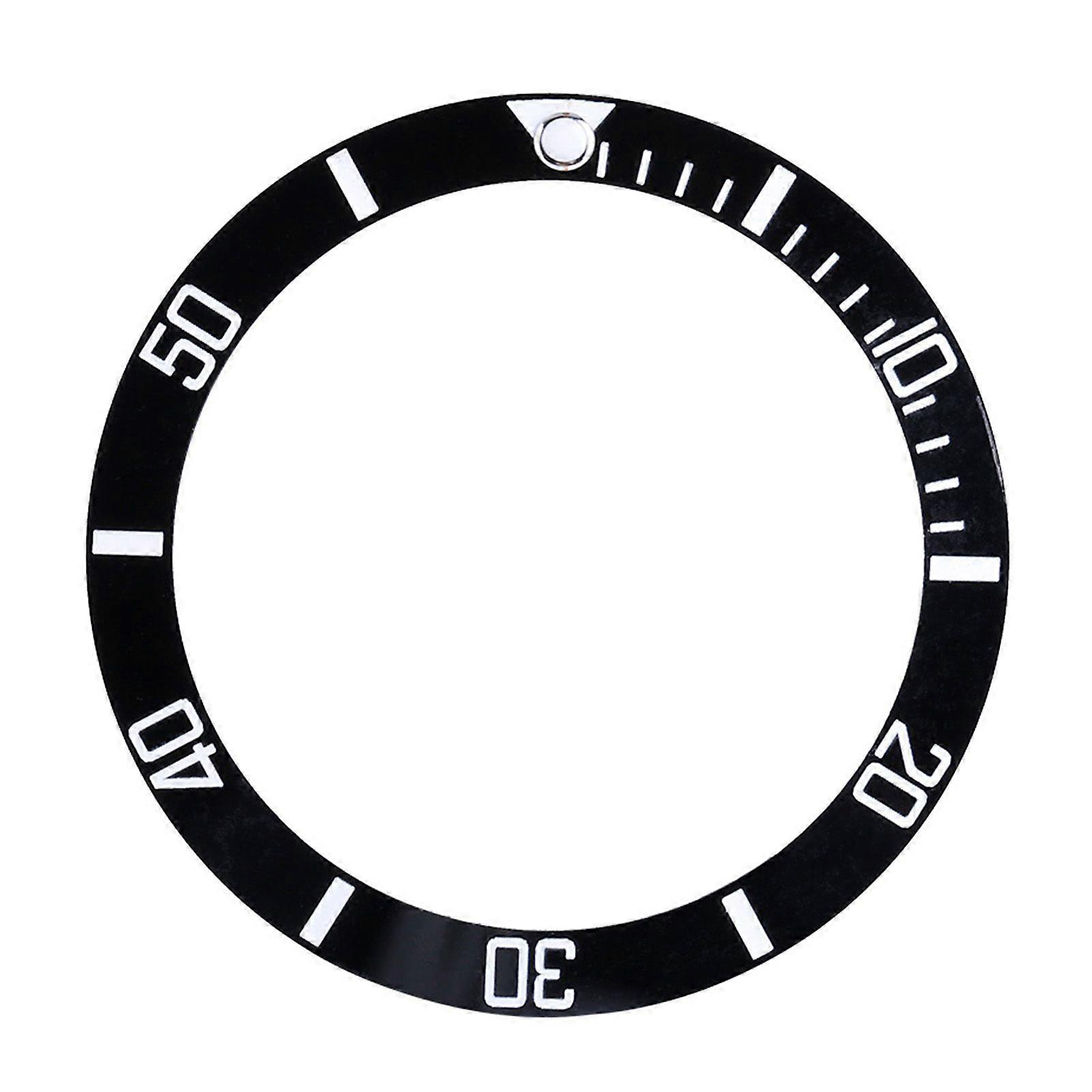 New Ceramic Watch Wristwatch Bezel Insert Loop Replacement Parts (Black)