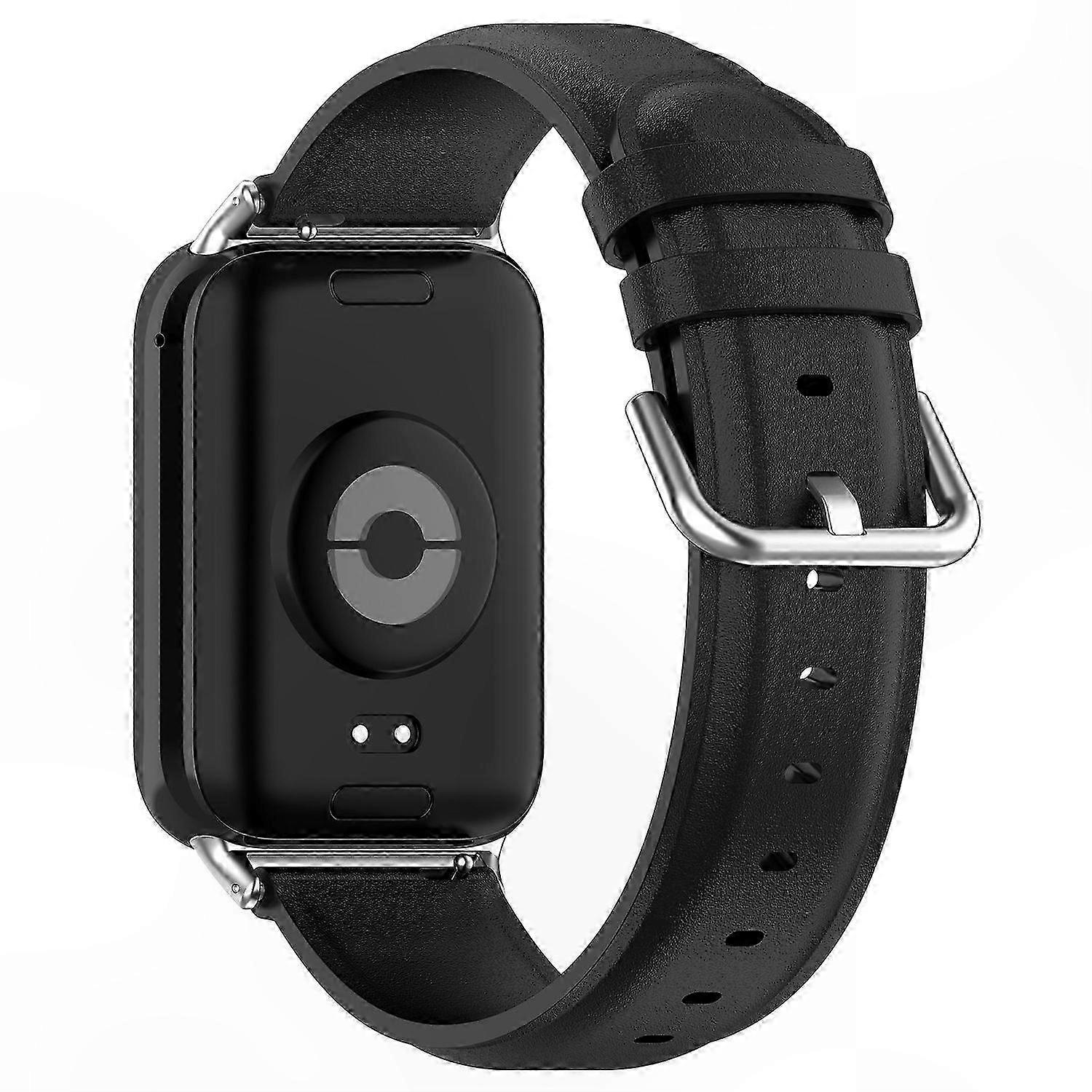 Leather Replacement Strap for Smart Band 8 Pro with Connector