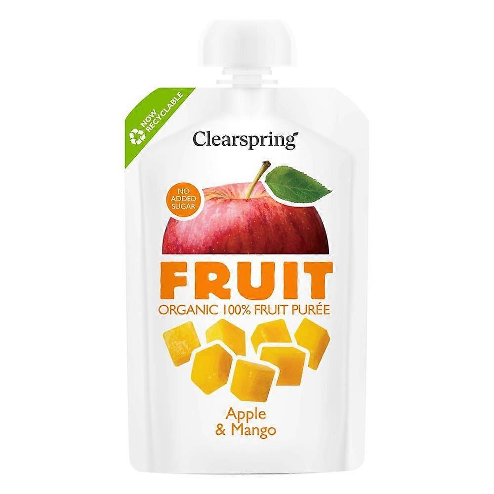 Clearspring Organic FRUIT 100 % Purée de fruits - Pomme et mangue 100g - Paquet de 6