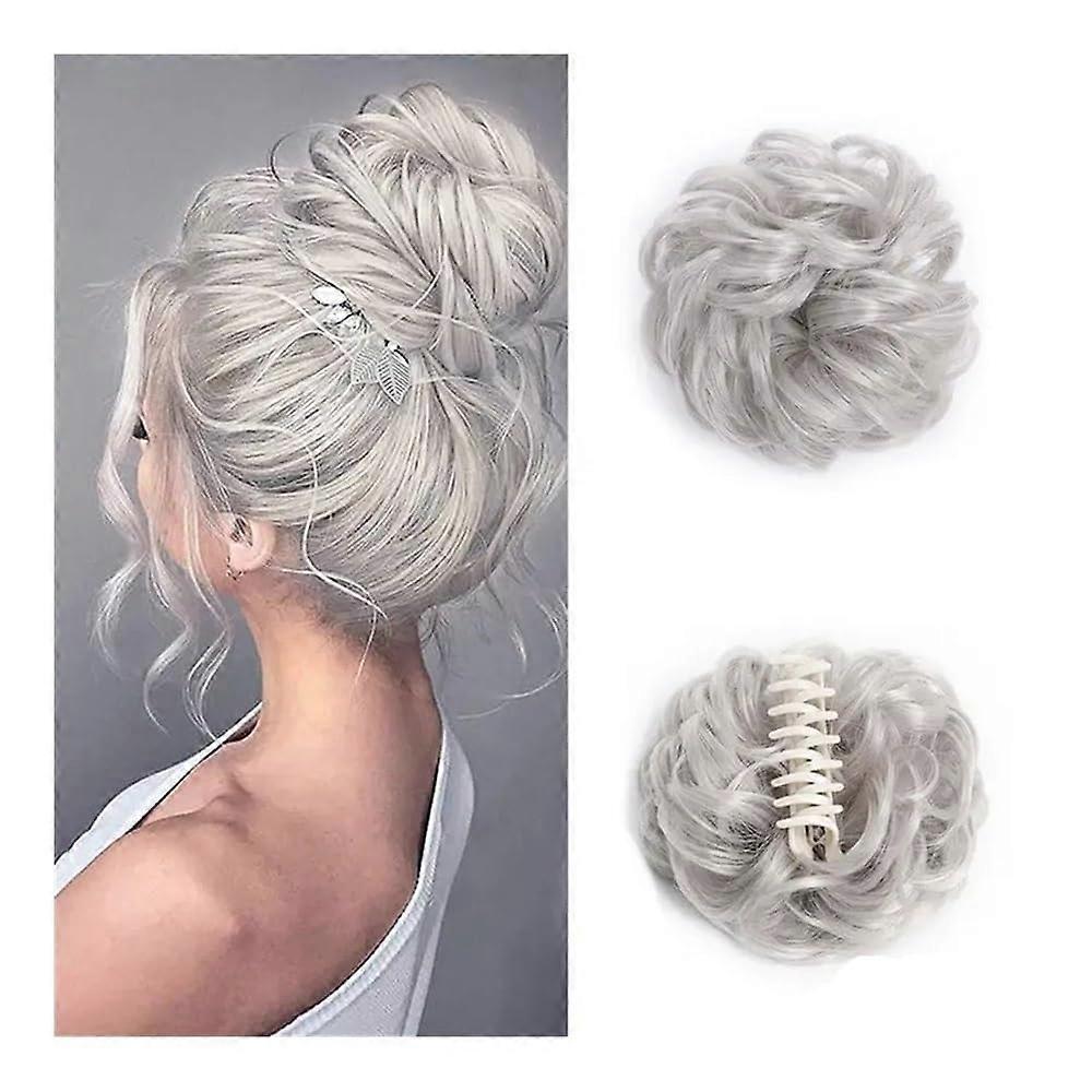 Hair Bun Clip For Women Secure Updo Volumizer Gray Wig Compatible Party Accessory