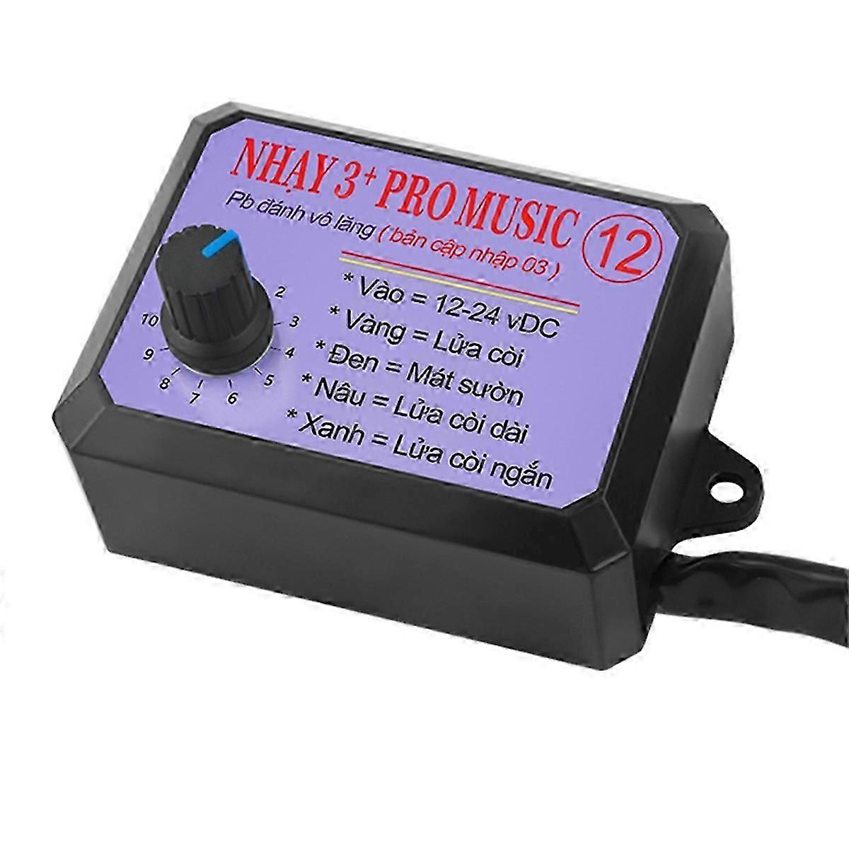 12V-24V 12 Sound Musical Electronic Horn Controller 3+Pro Horn Speaker Sound Control Box Unit with Volume Switching