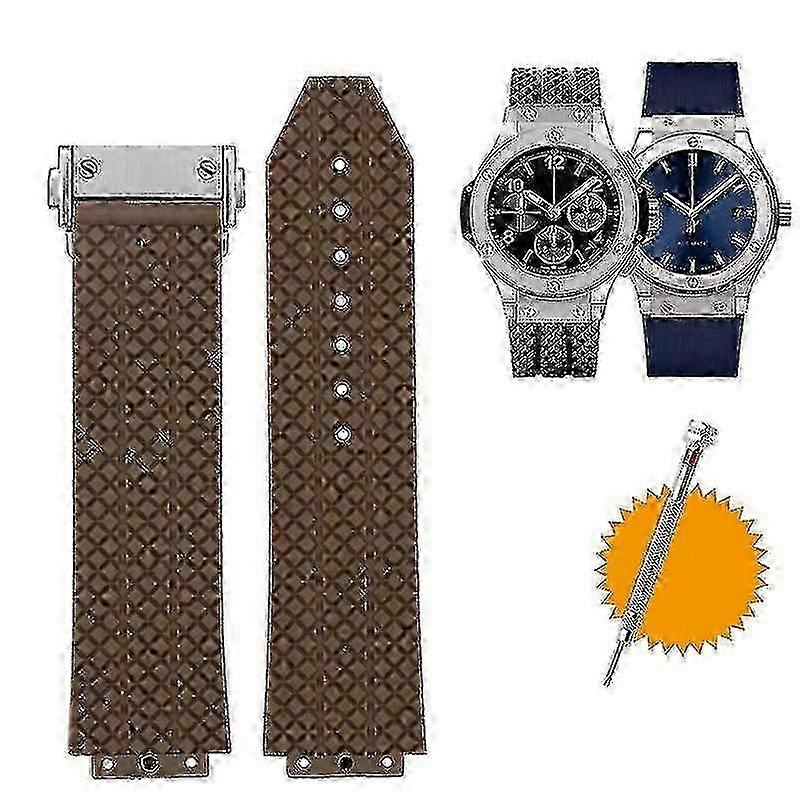 Watchband ل Hublot Big Bang سيليكون 25 * 19 مم مقاوم للماء للرجال ووتش حزام سلسلة ووتش الملحقات المطاط سوار المعصم الأزرق أسود