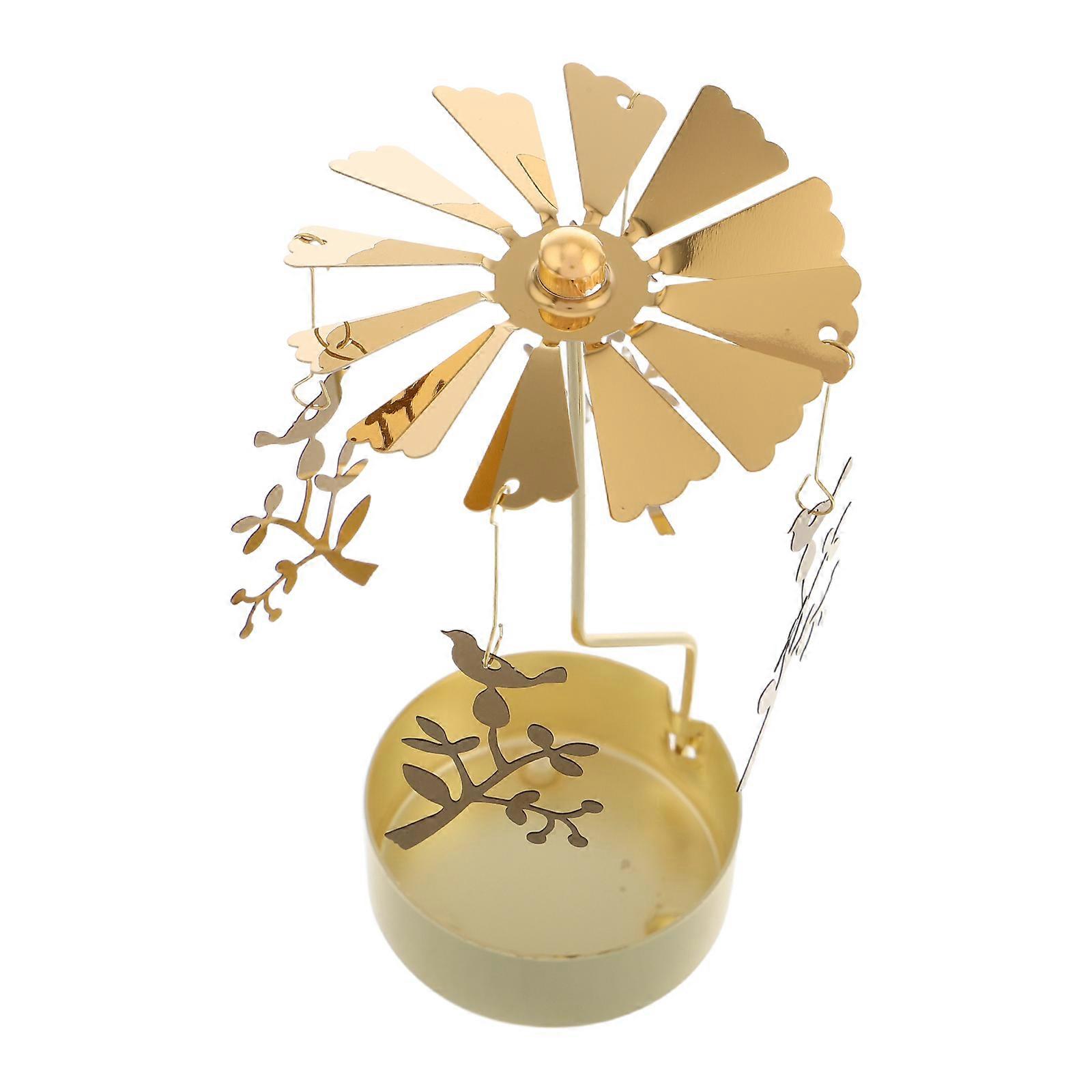 Metal Windmill Candlestick Holder Tea Light Holder for Home Decor 2Pcs