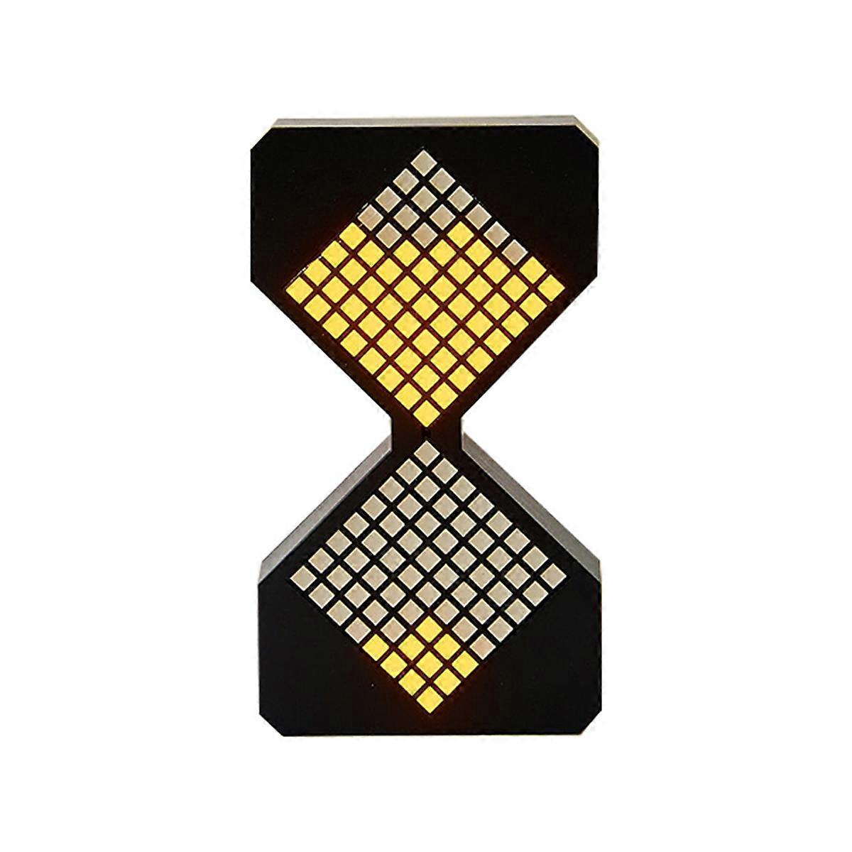 Digital Hourglass Light 1-30 Minute Freely Adjustable 'S Timer Dynamic Flow Cube Led Night Light for Home Black