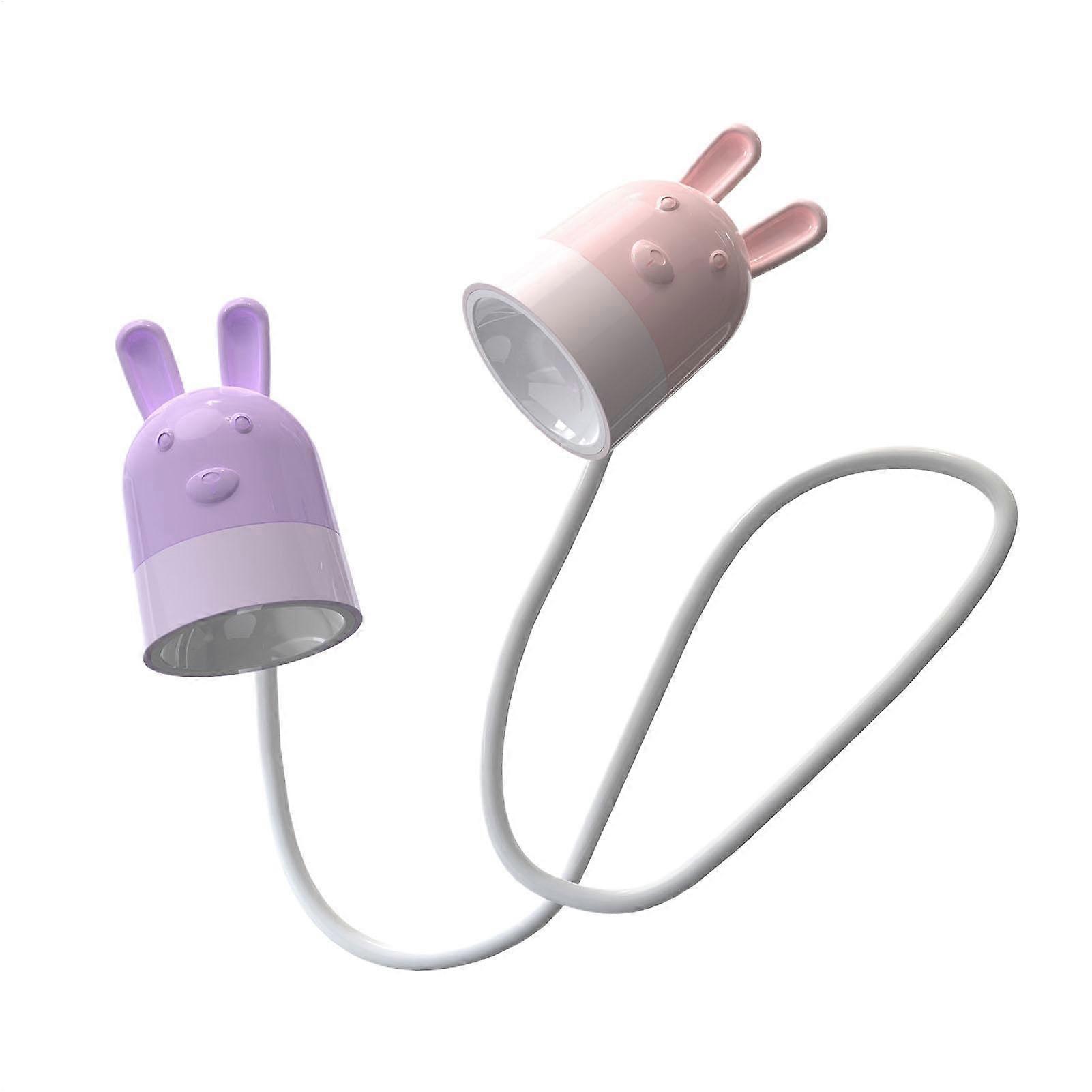 Neck Reading Light Foldable Neck Light Cartoon Rabbit Design Book Lamp For Reading