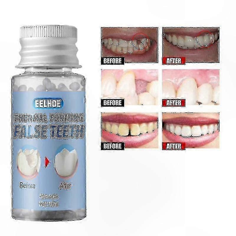 Moldable Denture Adhesive for Temporary Repair of Broken Gaps and Loose Teeth, Nature Resin Strong Hold Solution