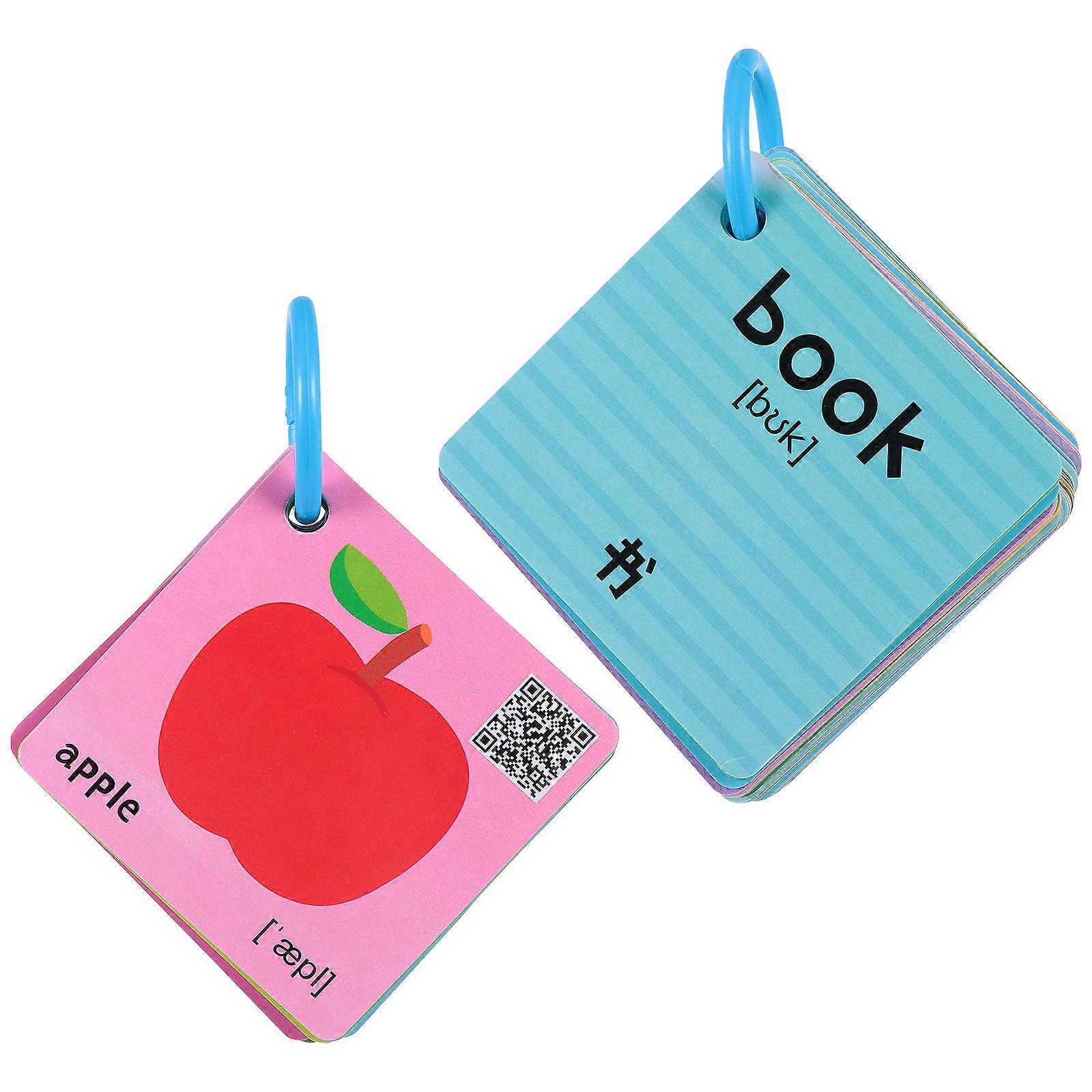 Flash for Kids English Words Learning Giving Paper Assorted Color for 2 Sets