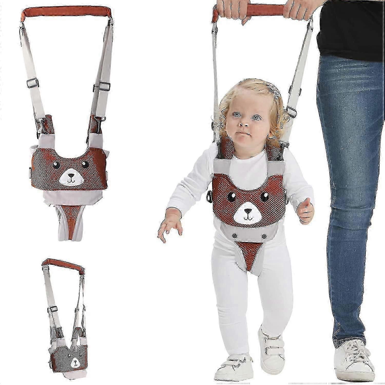 Baby Walker Walking Aid, Adjustable Baby Walking Harness 4 In 1 Toddler Hand-held Standing And Walking Learning Aid Toddler Walking Harness With Two D