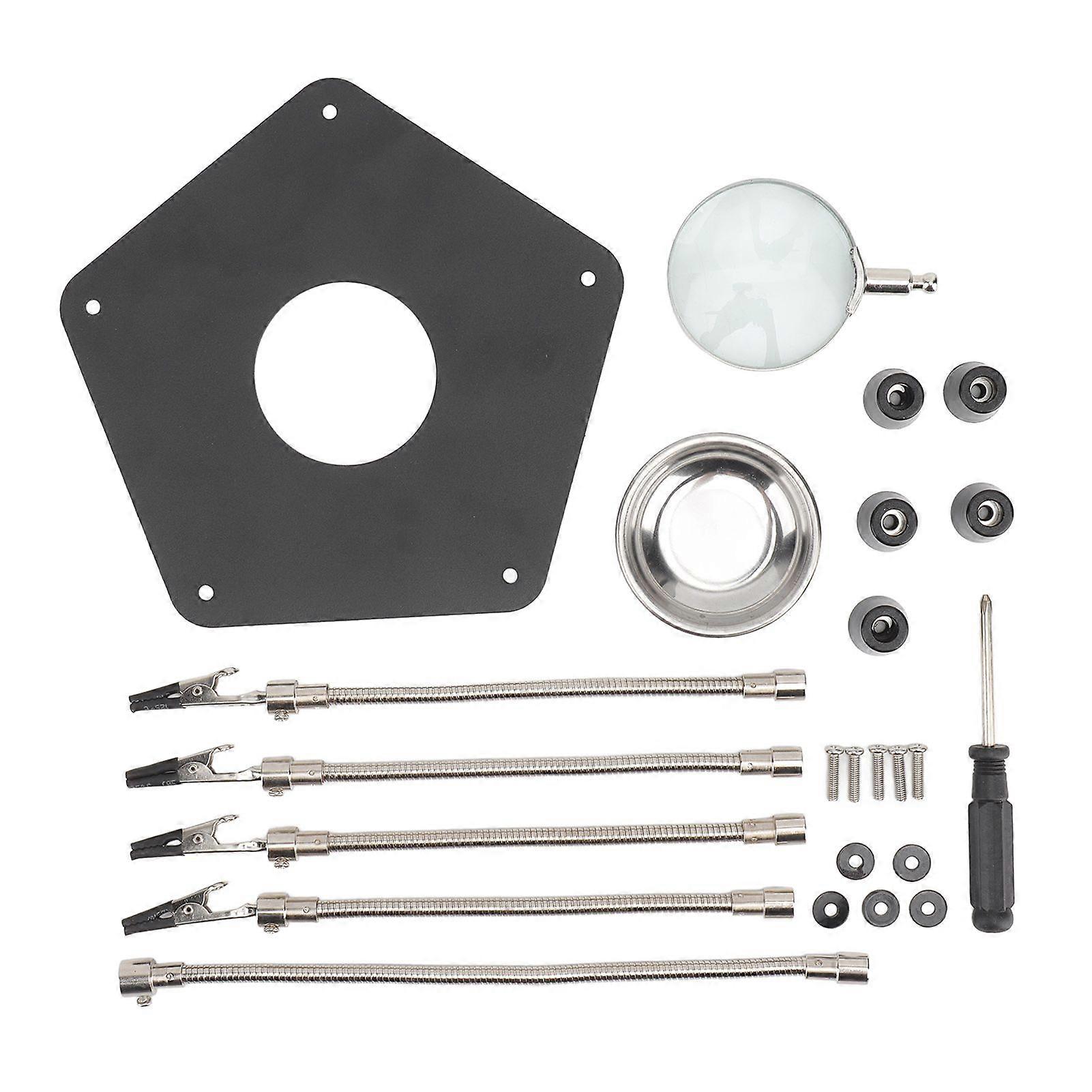 Soldering Holder Solder Fixture Welding Helping Hands with Magnifying Glass for Working