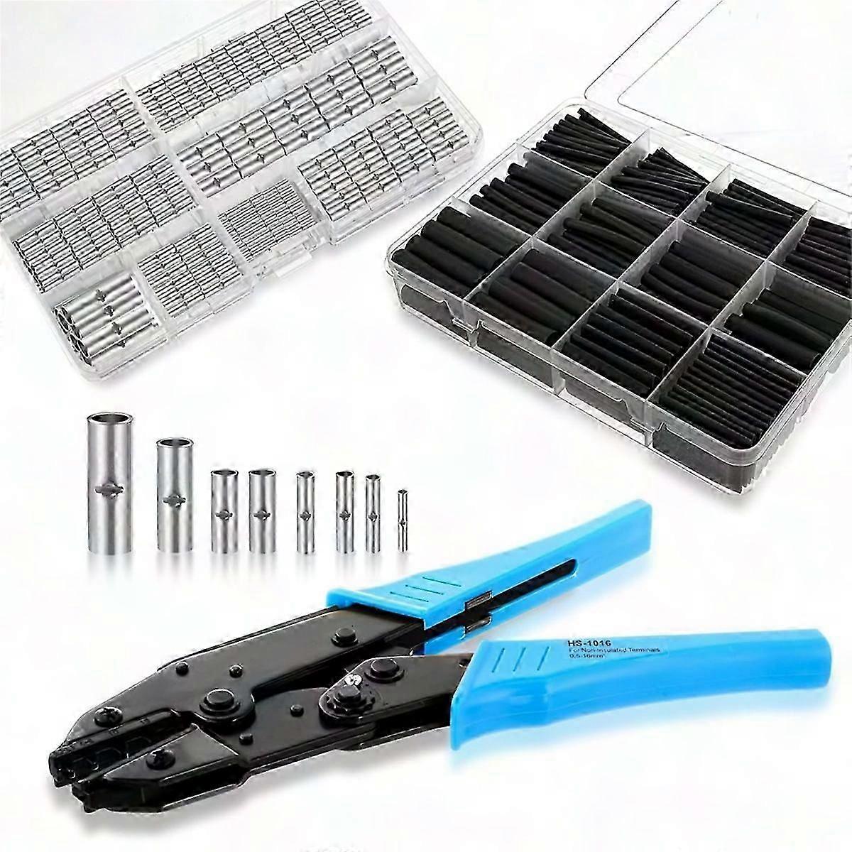 Heat Shrink Butt Connector Kit with Crimping Tool for Wire Splice