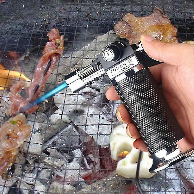 Butane Torch, Kitchen Torch Lighters Butane Refillable With Safety Lock Rotating Angles Adjustable Flame, Torch For Desserts And Baking, Blow Torch Fo