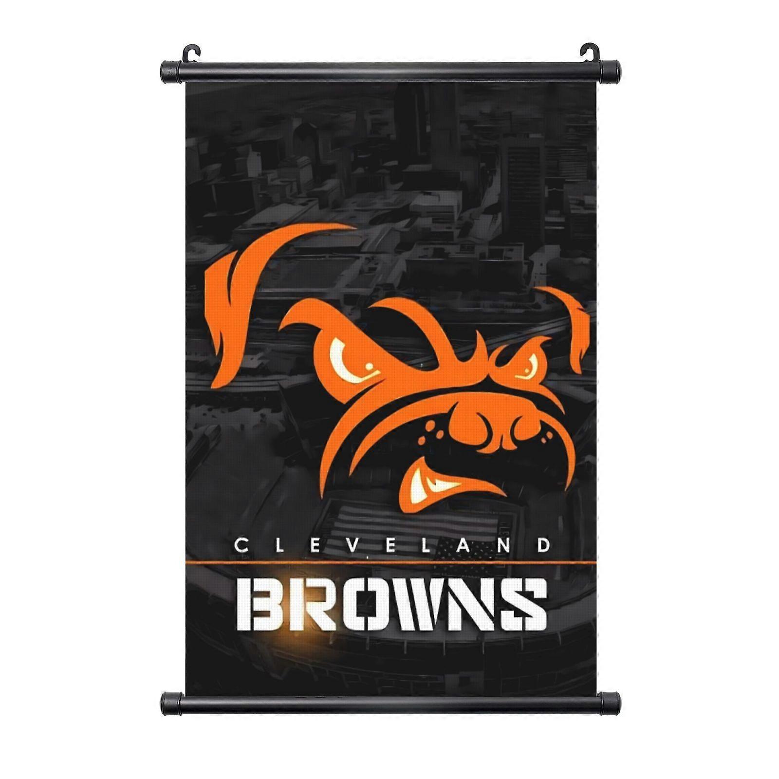 Browns Football Team Custom PVC Black Axis Wall Art, Multiple Sizes, Compatible with Home Decor