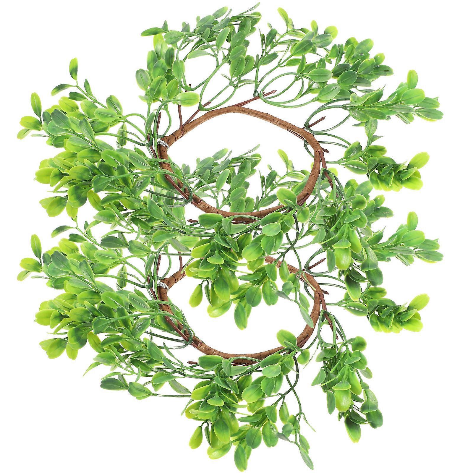 Green Candle Rings Wreath for Decor 10Pcs Candle Ring Set