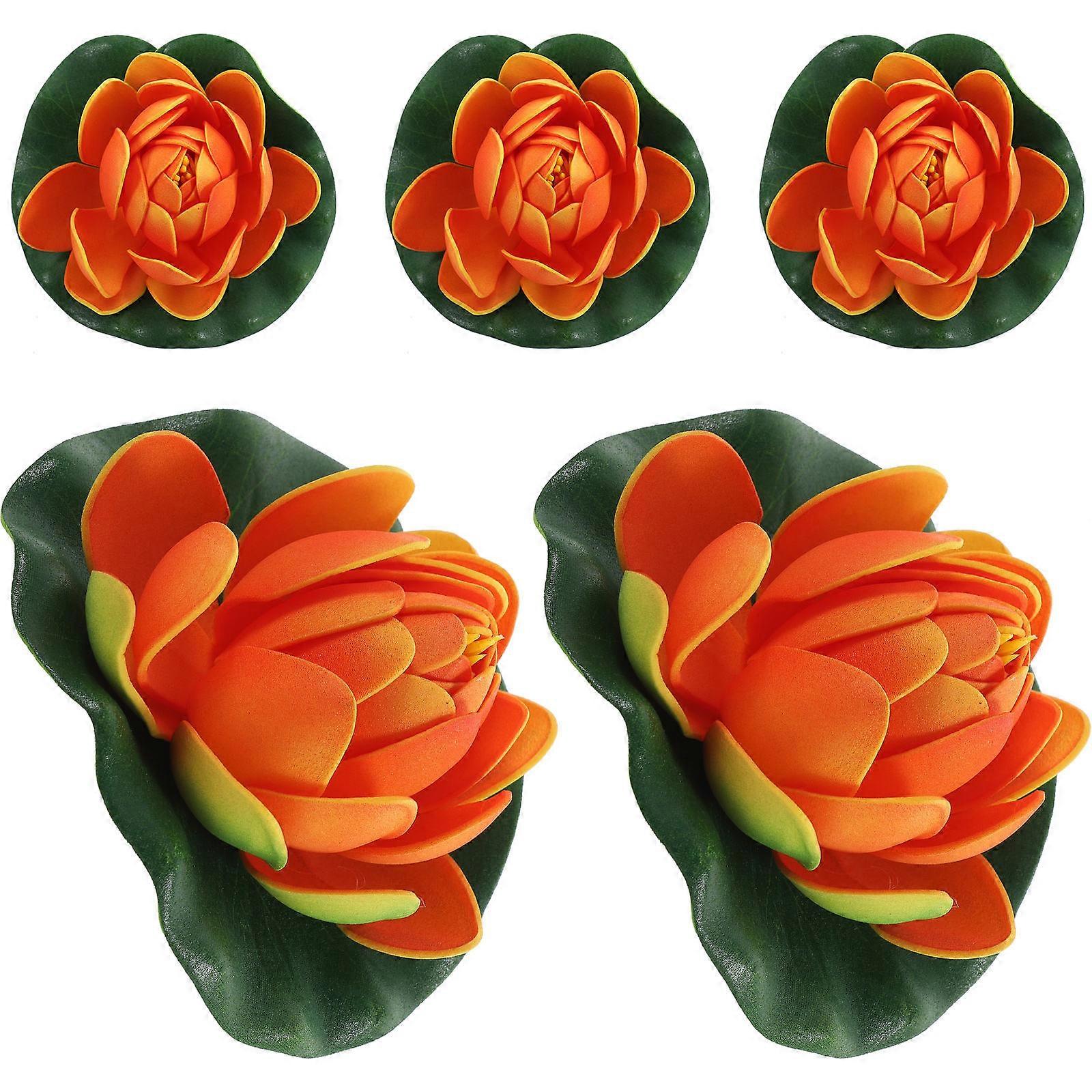 Artificial Floating Lotus Flowers Foam Decoration 10Pcs Set
