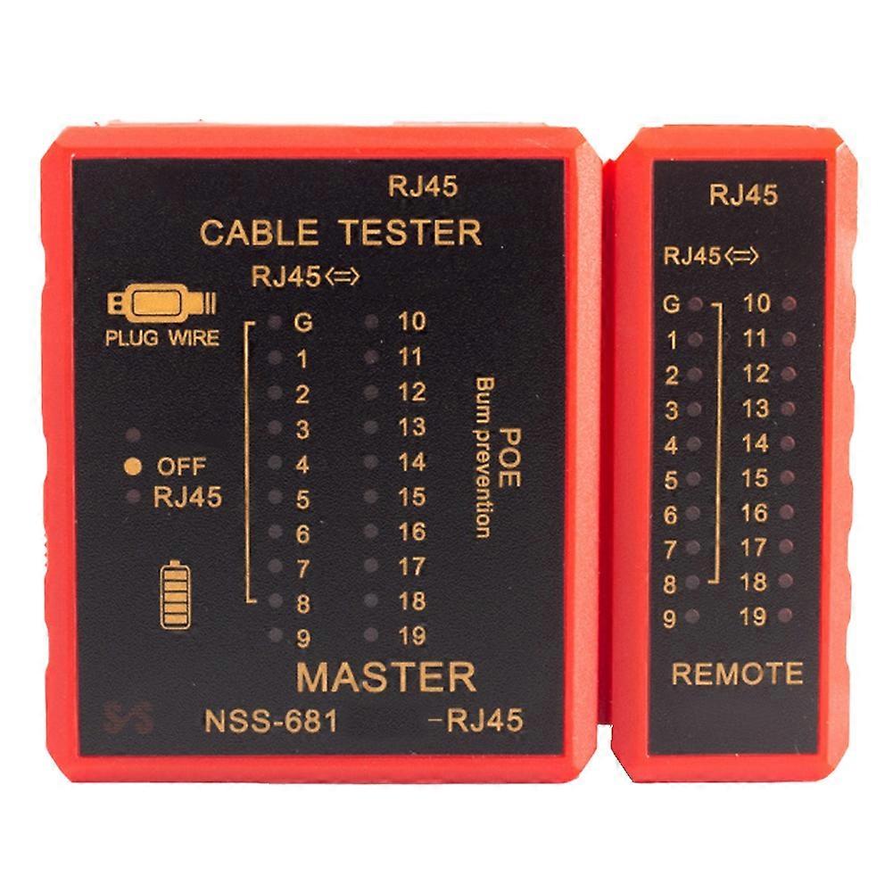 Multifunctional RJ45 POE Anti-Burn Detector Cable Tester 681 High-Definition Digital Line Network Cable Tester