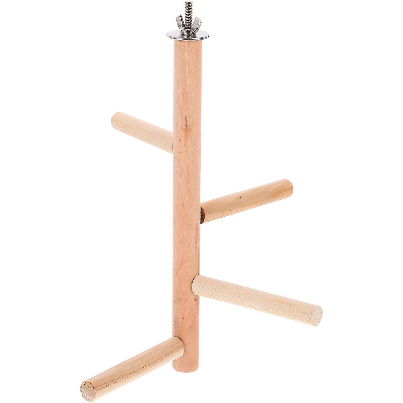 Parrot Wood Bird Perch Stand for Cage Use 3Pcs Set