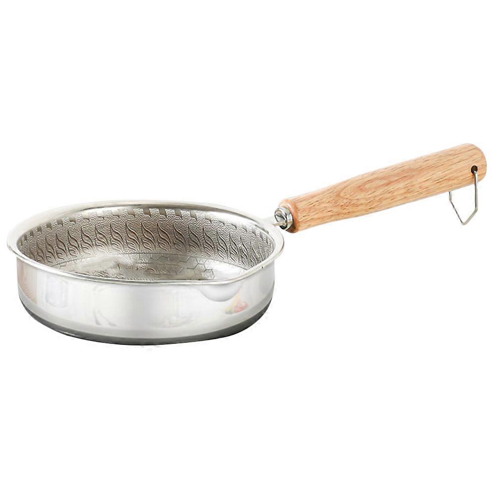 Cooking Pan 4Pcs Stainless Steel Fry Pan Ideal For Breakfast Preparation With Flat Bottom Design And Oil-saving Feature