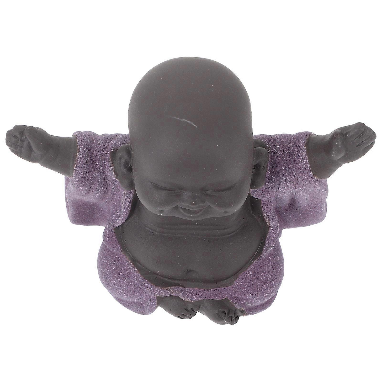 Purple Sands Buddha Figurine Mini Statue for Desktop Ornament 5Pcs