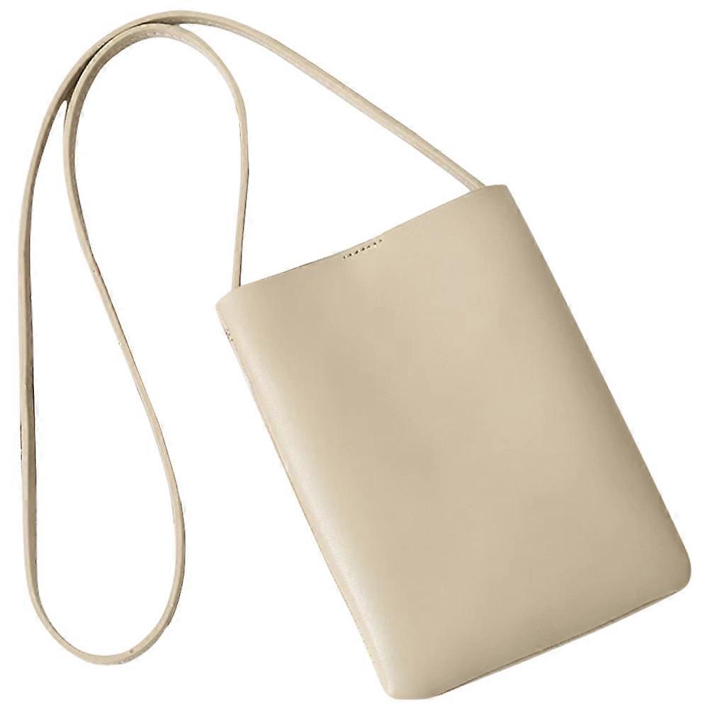 2Pcs Travel Cell Phone Bag for Storage Use Beige Single Shoulder Button Design Bag