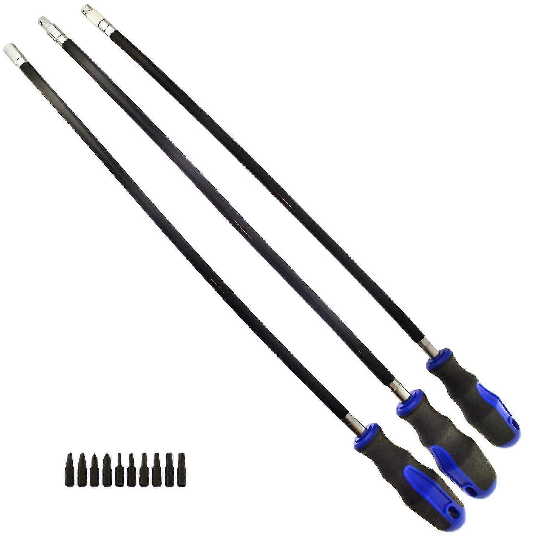 2025 3 pc extra long flexi screwdriver socket holder set