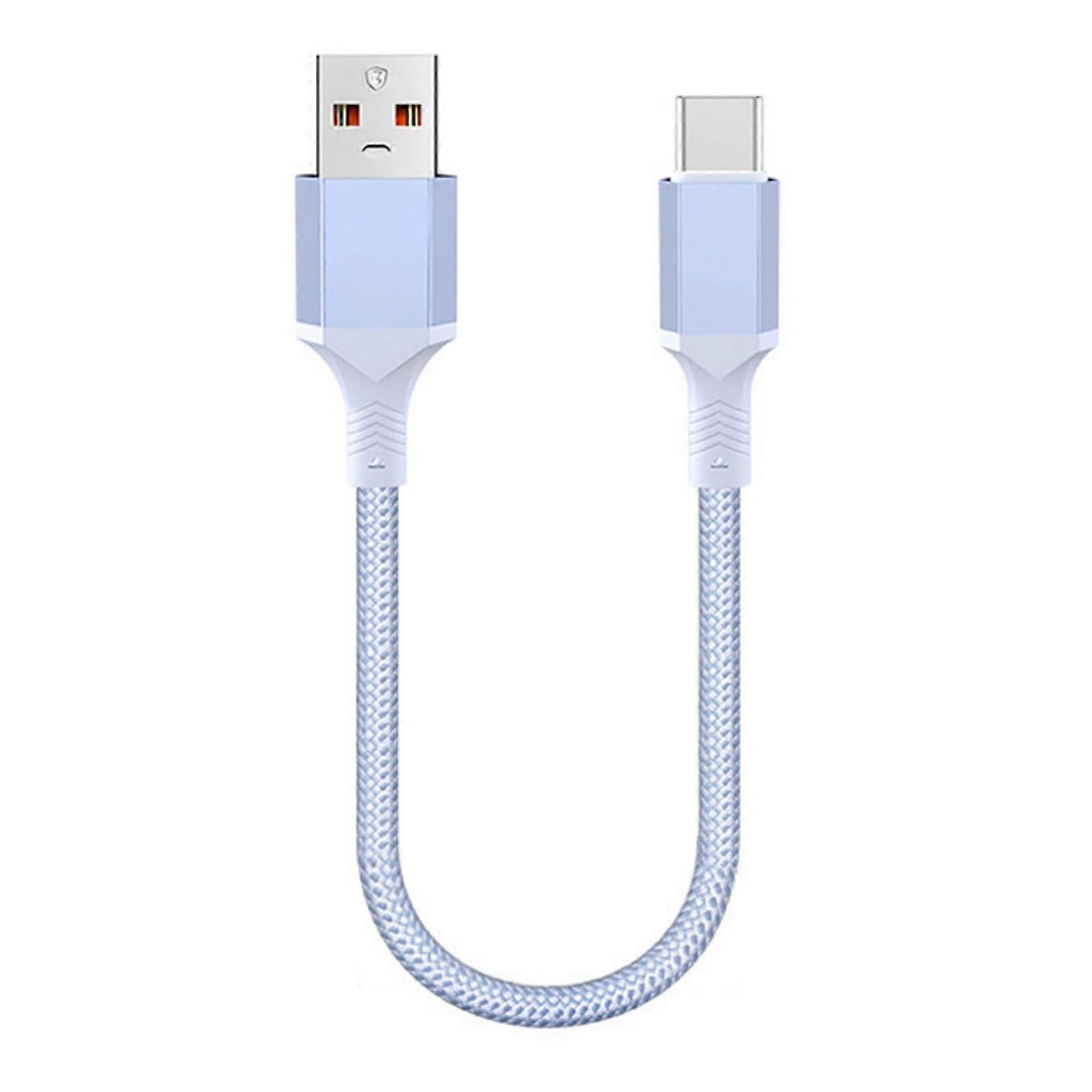USB C To USB C Cable 1ft Nylon Braided Fast Data Transfer Power Bank Fast Charging Compatible With Android MacBook Pro