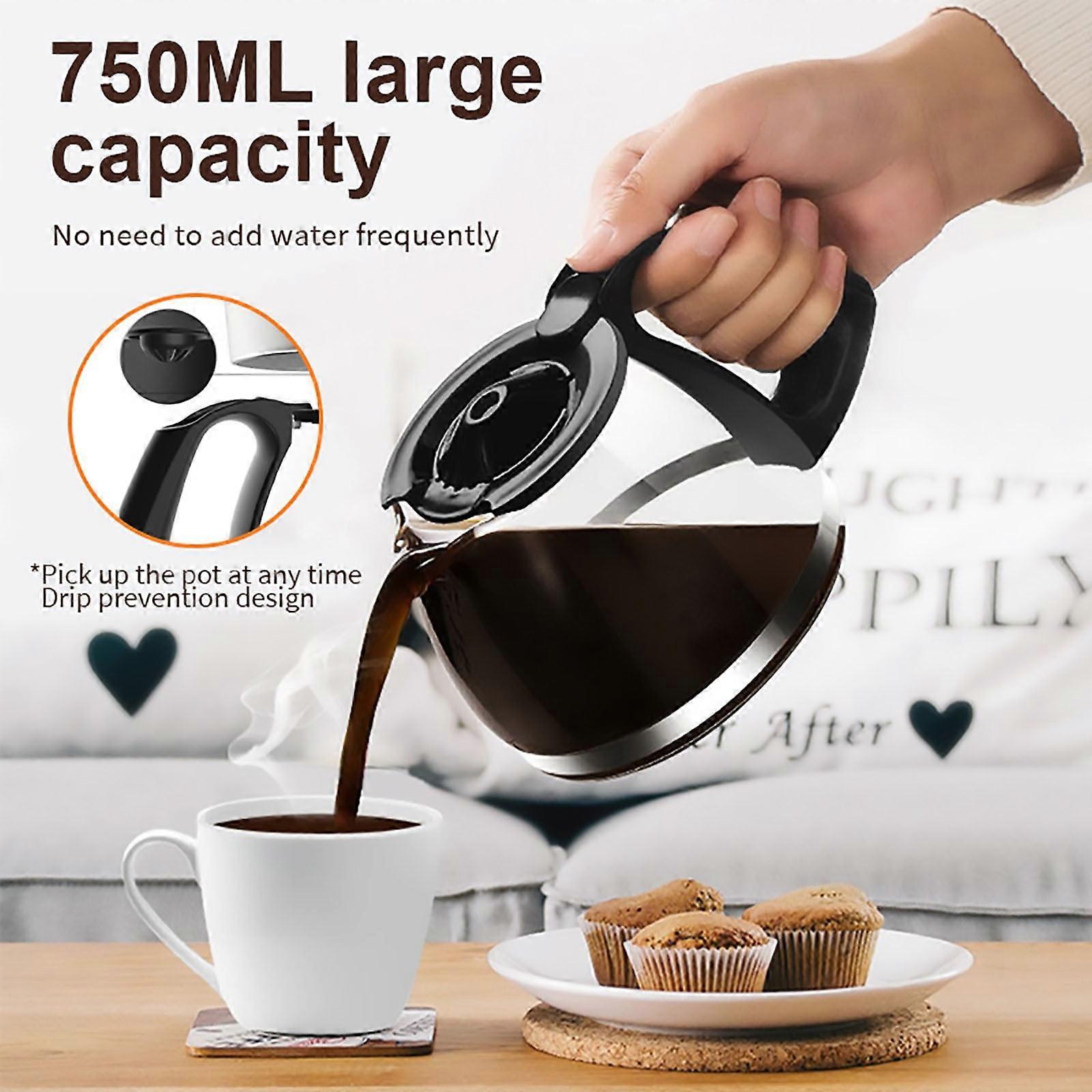 5-Cup Coffee Maker with Reusable Filter Household Small Electric Drip ...