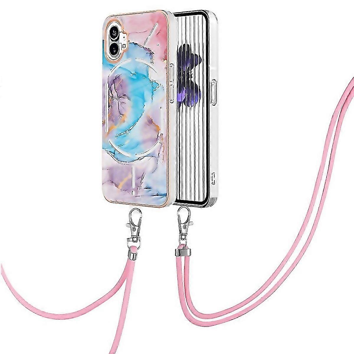 For Nothing Phone 1 Electroplating Imd Tpu Phone Case With Lanyard