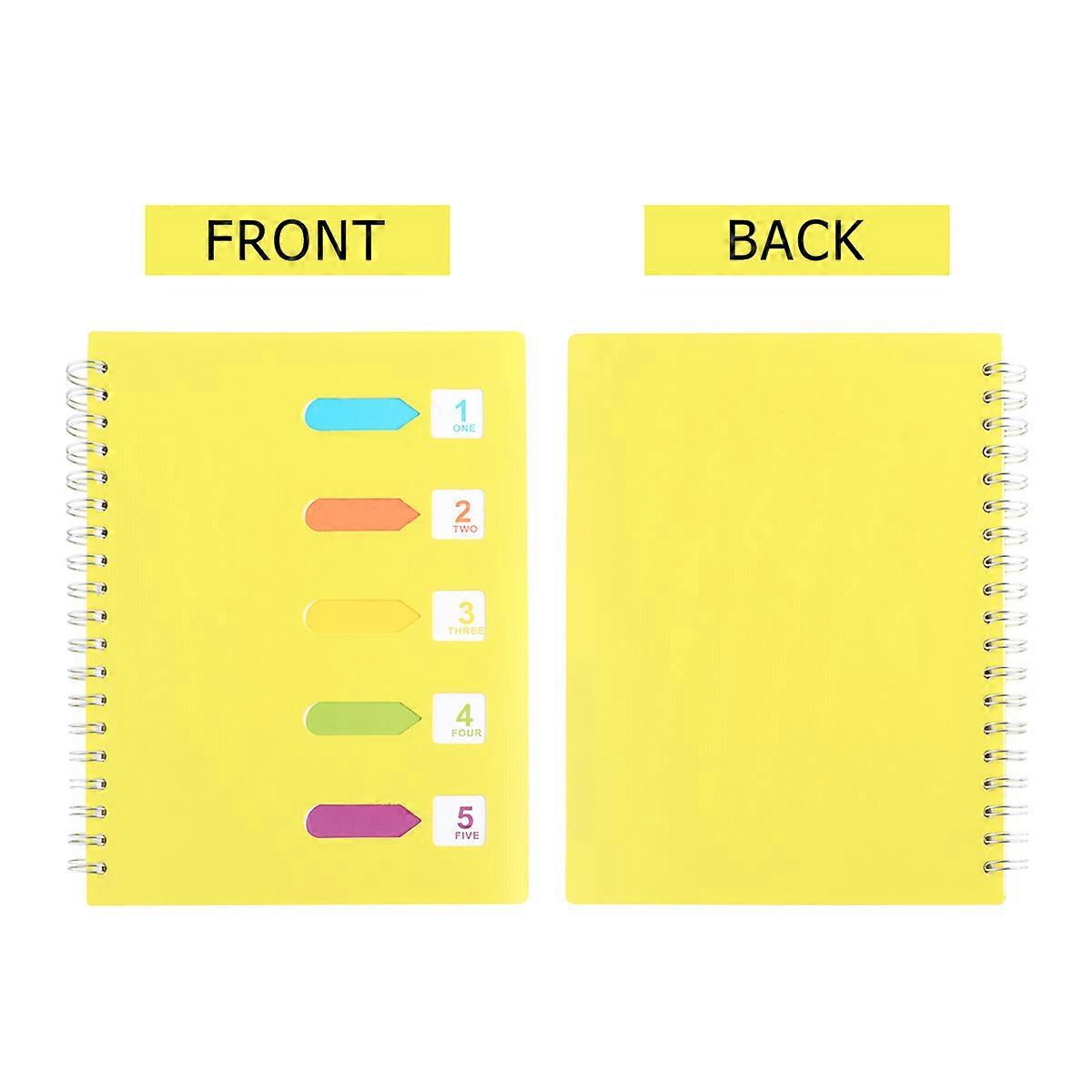 Spiral Notepad College Supplies Thick Notebook School Activities Rectangular Shape PP Cover Planning 1Pack