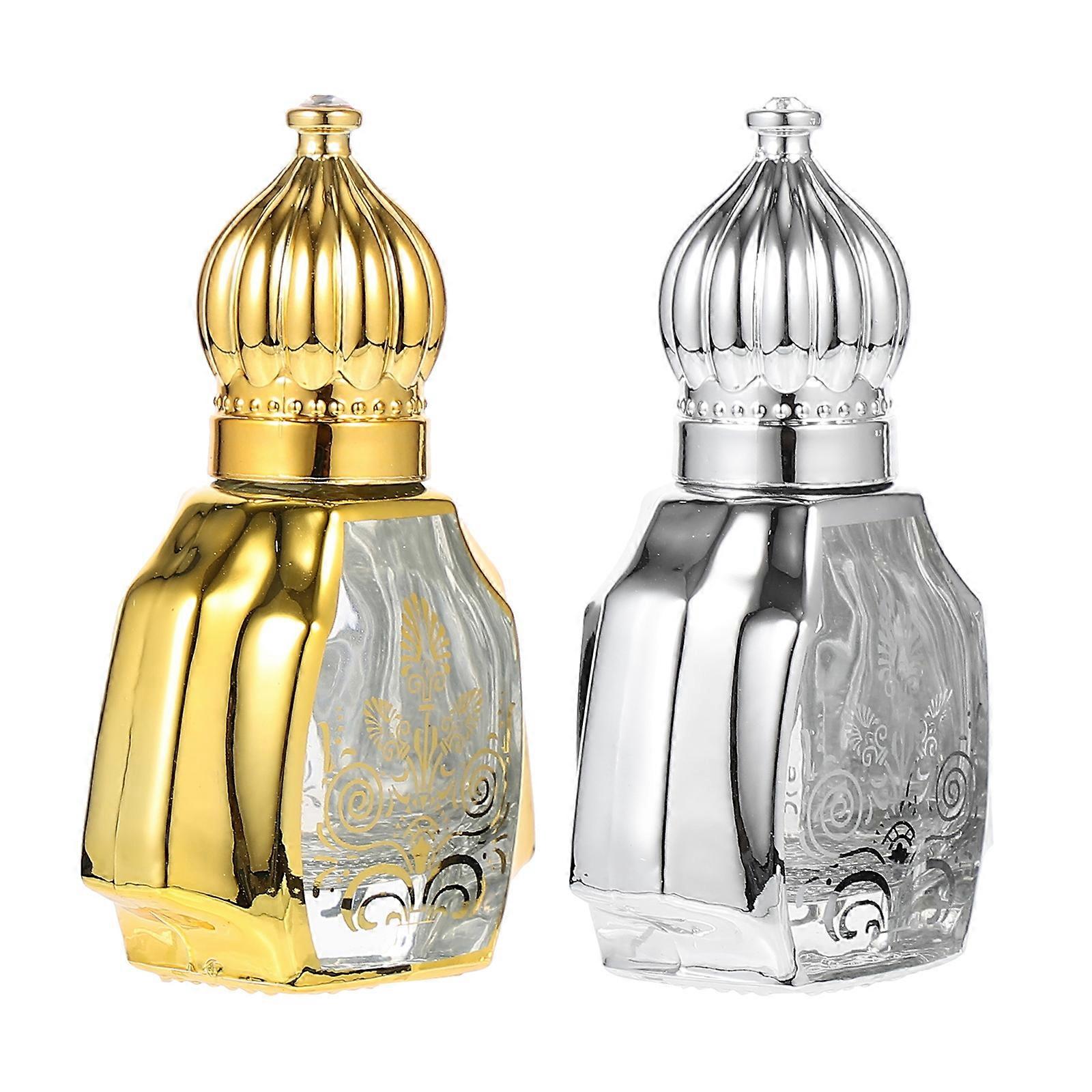 Mini Glass Perfume Bottle Roller Bottle for Storage 2Pcs 6ml Travel Bottles